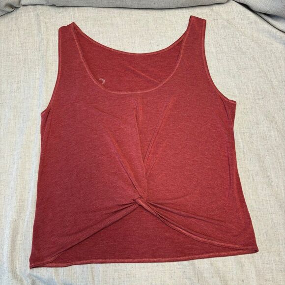 Zyia Active Tank Top Red Viscose Twisted Back Women’s Sixe 2XL Athleisure - Picture 6 of 12